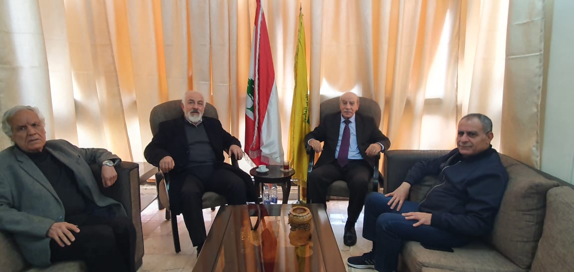 الديمقراطية تعرض مع حزب الله تطورات العدوان الاسرائيلي وهموم اللاجئين الفلسطينيين في لبنان