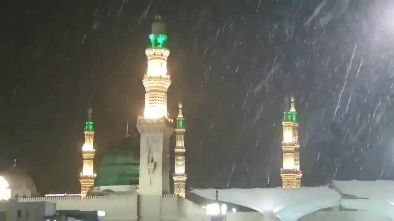 تفاصيل تعرض المدينة المنورة بالمملكة العربية السعودية لعاصفة مطرية الان