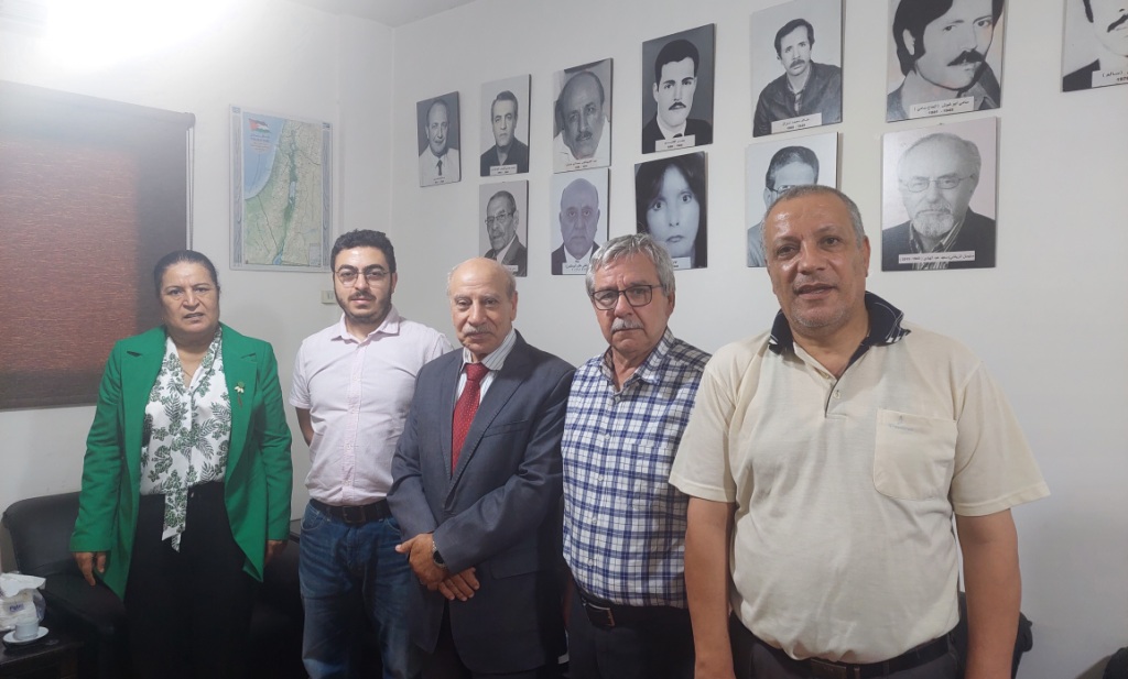 الجبهة الديمقراطية تستقبل الأمين العام للحزب الشيوعي اللبناني حنا غريب