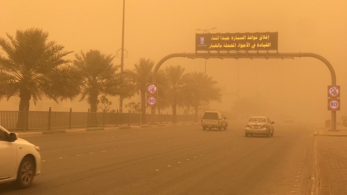 تابع الاحوال الجوية في المملكة العربية السعودية عشية العاصفة الترابية