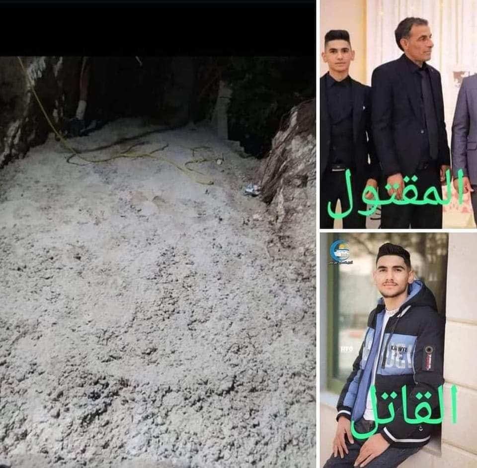 اخبار الحوادث : قتل والده وسكب عليه الباطون