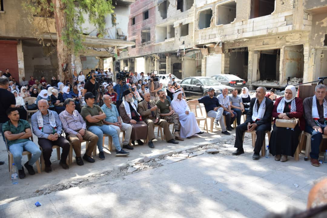 ندى ومؤسسة بيسان للتنمية الاجتماعية تفتتح مقرها في شارع لوبية في مخيم اليرموك